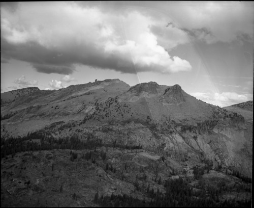Aerial photograph of Mt. Hoffman during flight over park.