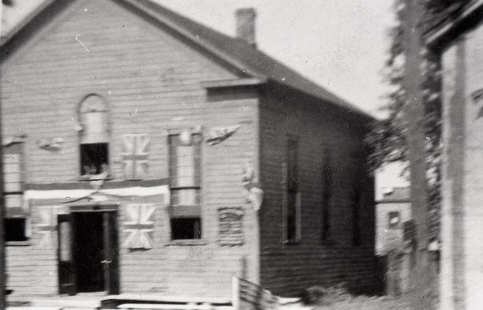 Blurry image of Zion Baptist Church. 