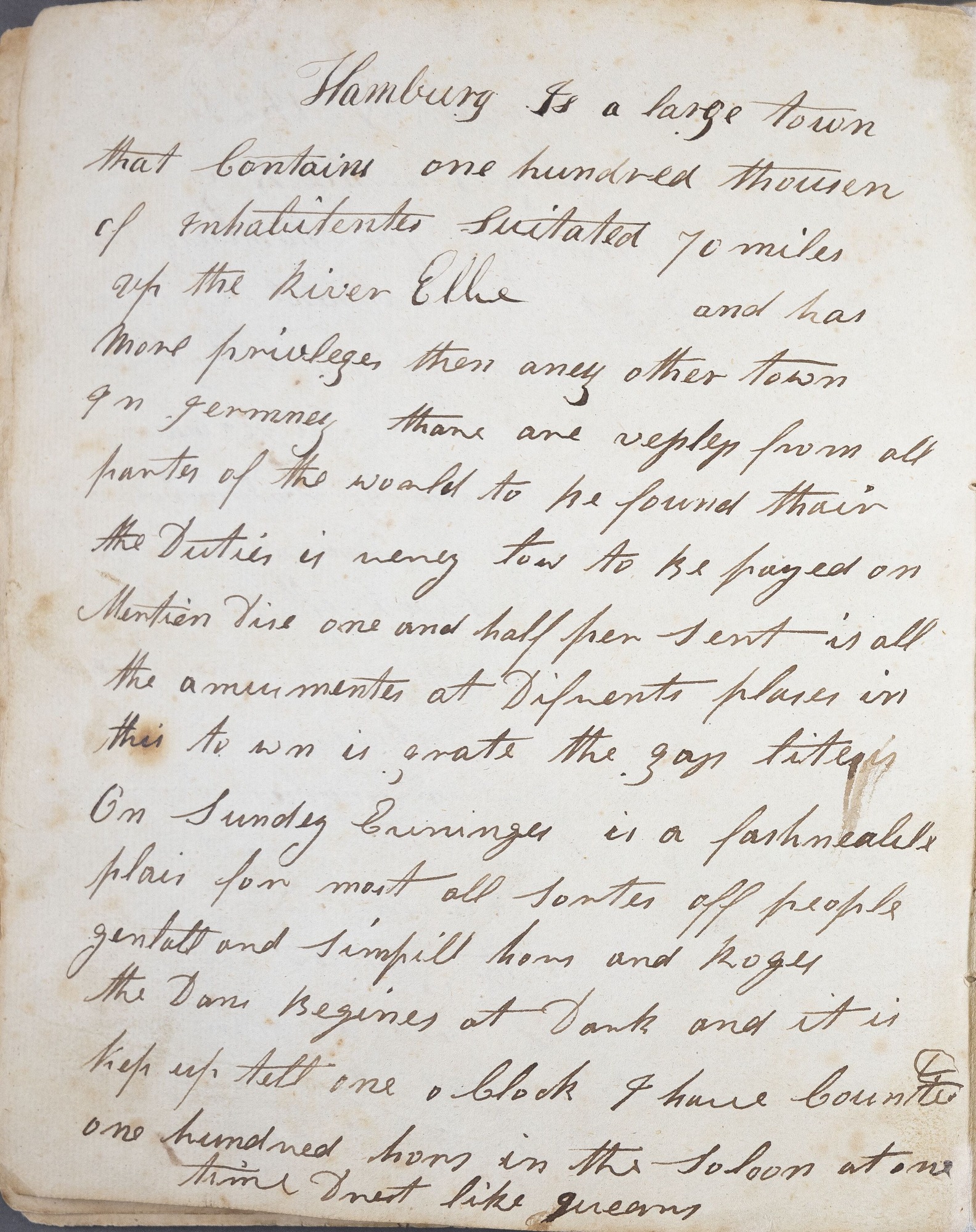 page of handwritten text