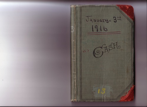 Thomas Edison's New York City Recording Studio Cash Book 13 (of 21), Image 01 (of 80).