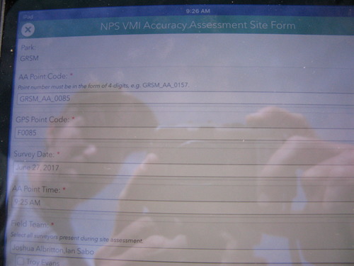 GRSM Accuracy Assessment. Plot Code: GRSM_AA_0085_1