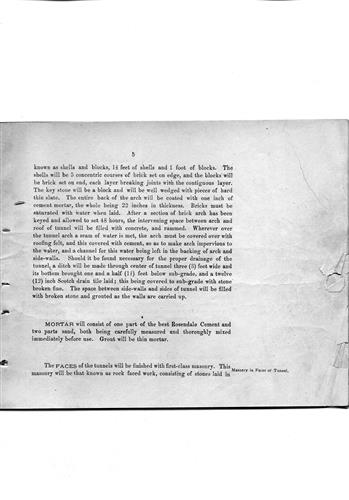 A+007+0055.PA#001--Specification for tunnel and through cut--Bergen Hill, NJ [1873.08] Cover plus 11 pages