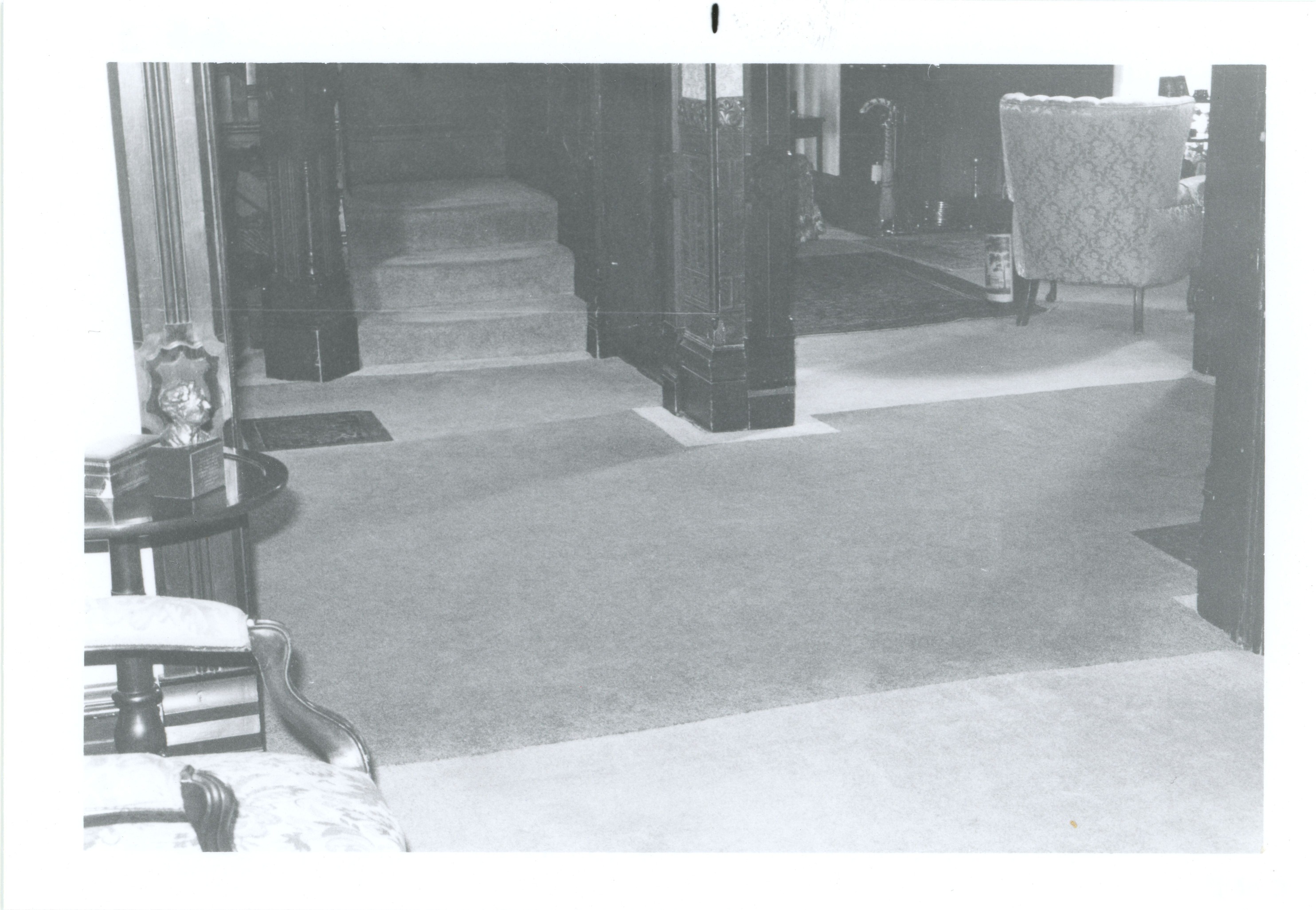 Carpeting in visitor foyer