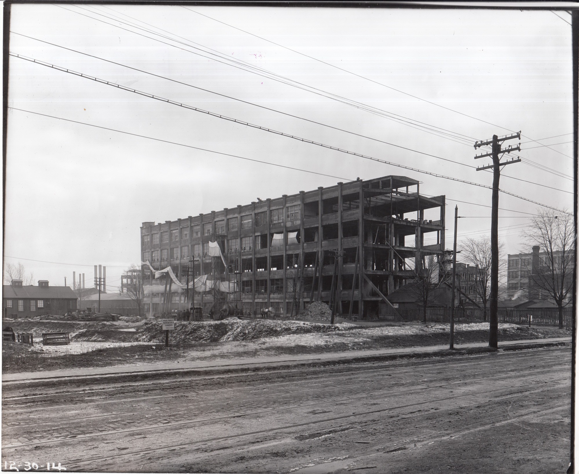 Building 24 viewed from Valley Road (now Main Street), several new windows added.