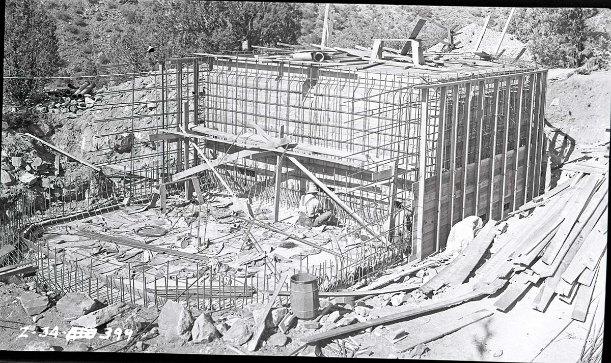 Oak Creek water system and water storage reservoir.