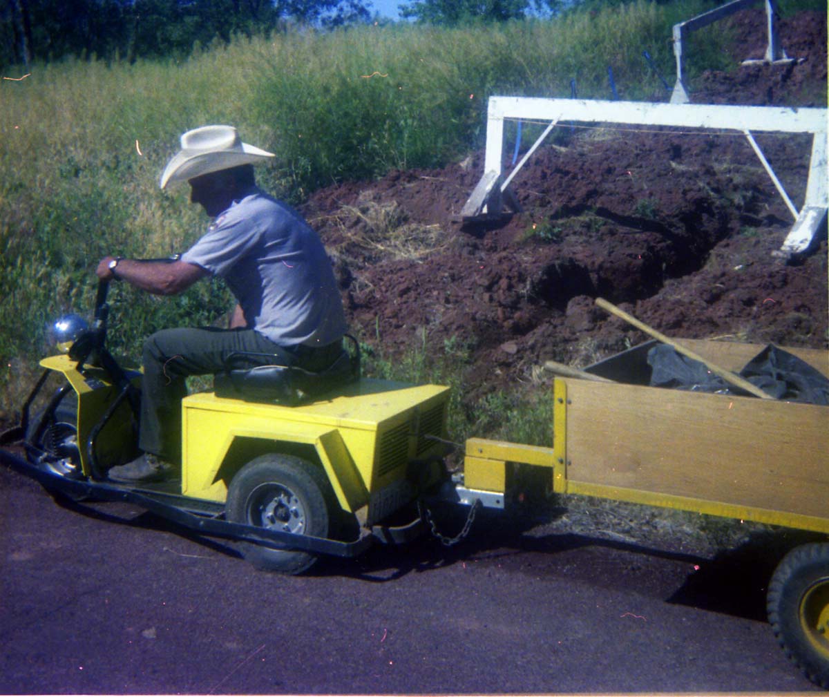 Color Photos of the parks three-wheeler.