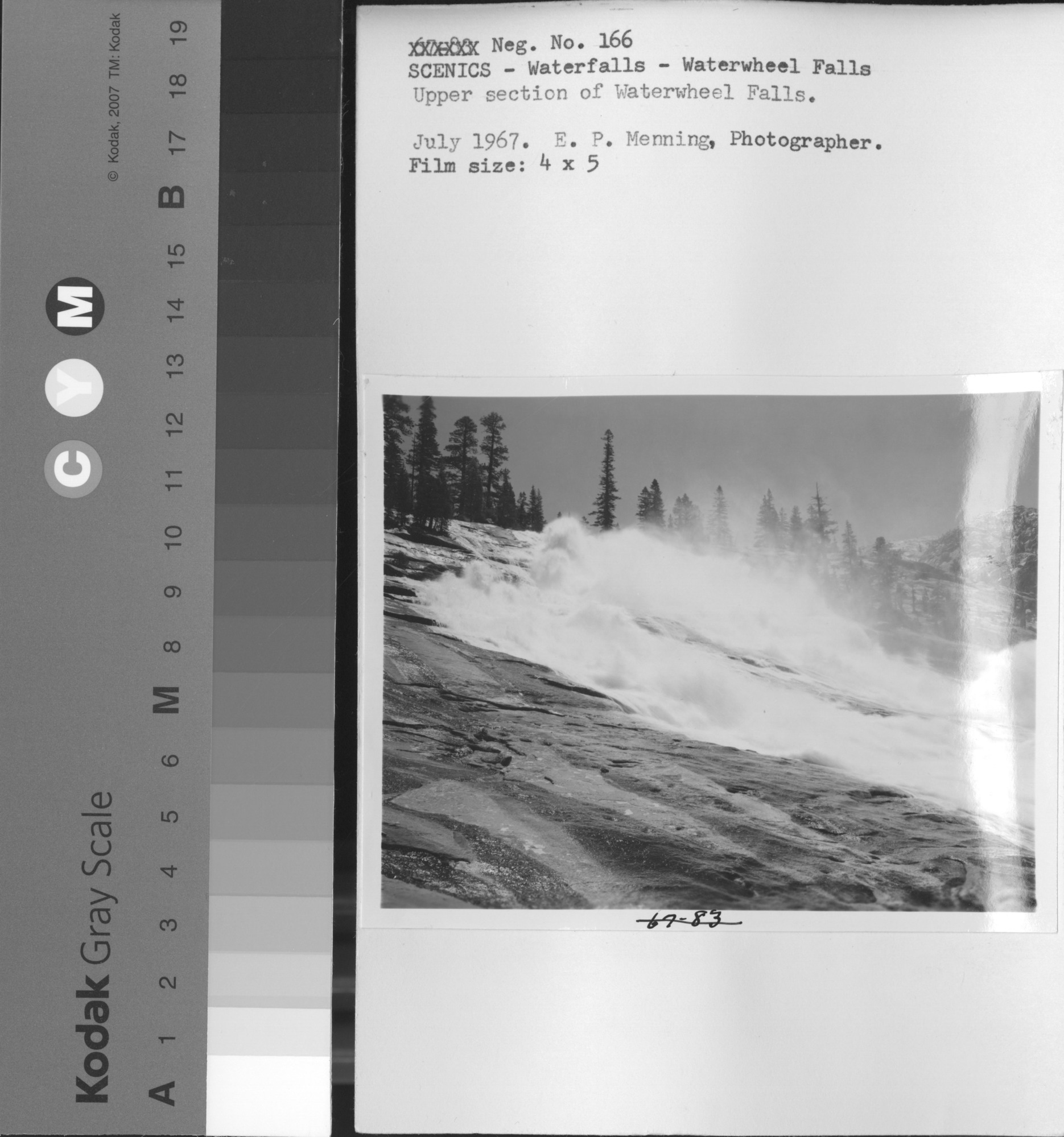 Upper section of Waterwheel Falls.