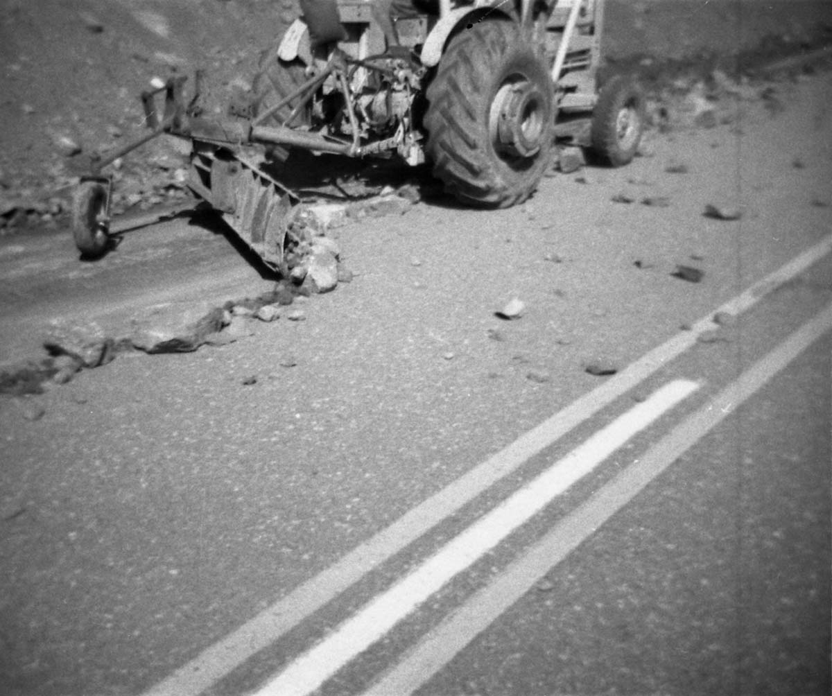 BW photos of rock slides in Kolob Canyons - 110mm.