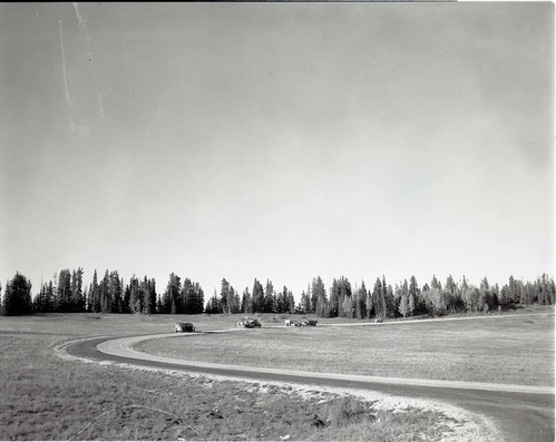 BW Photos of road repairs at Cedar Breaks. Large Format.