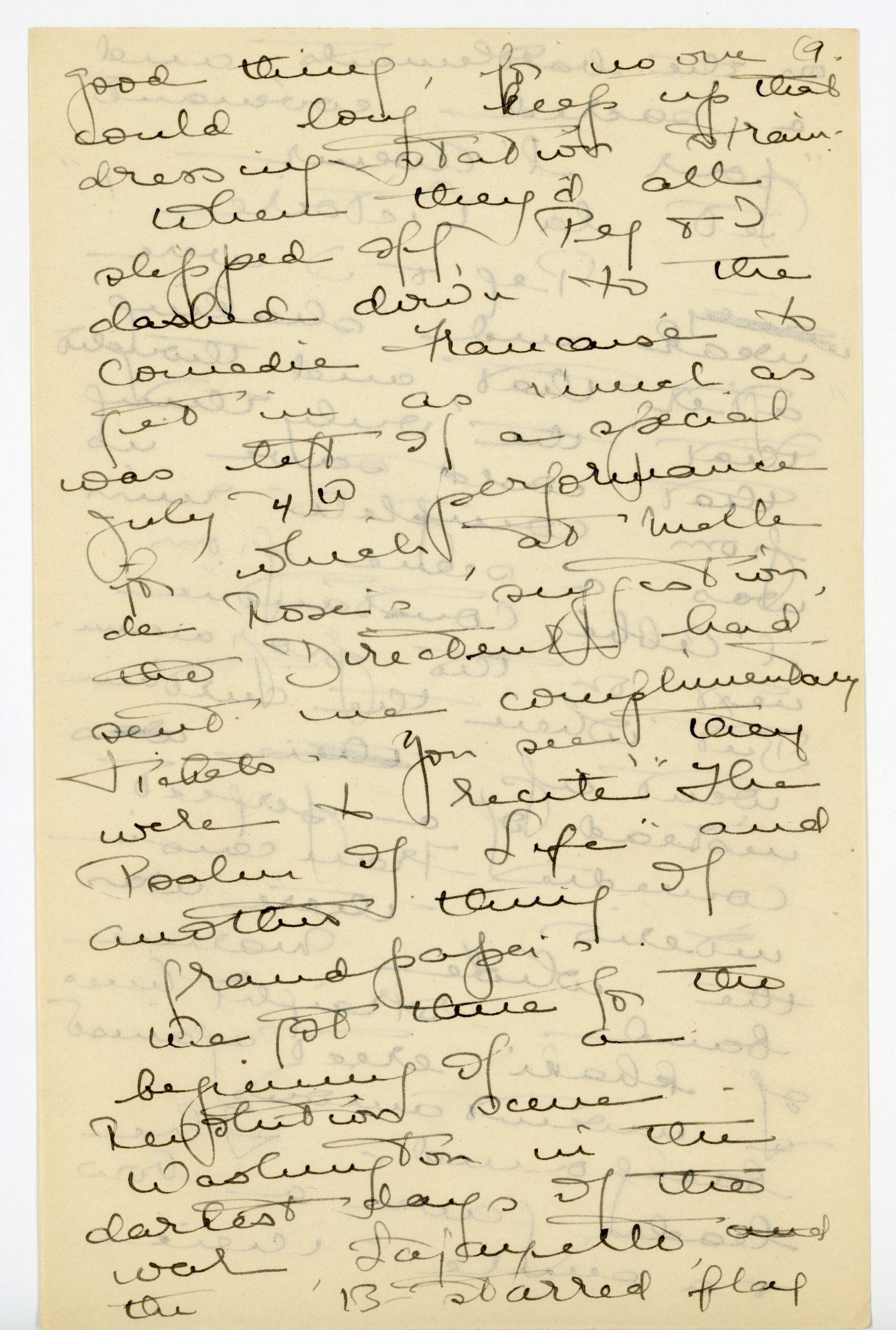 Manuscript letter