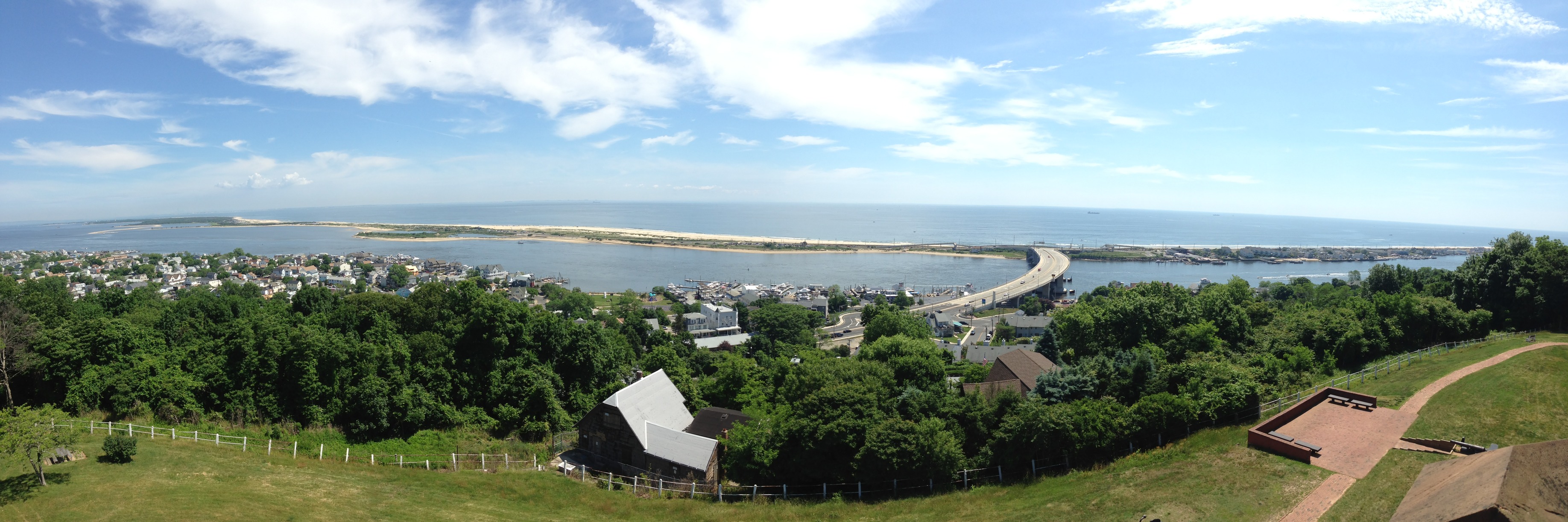 panoramic view of Sandy Hook peninsula