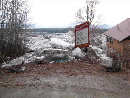 Damage from Yukon River Flooding Eagle Alaska May 2009