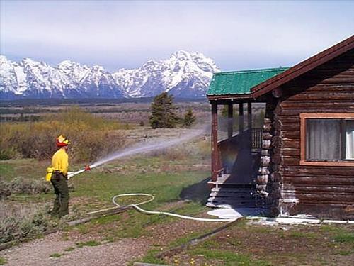 Preparing for Fire Season at Triangle X Ranch, Grand Teton National Park, May 2002