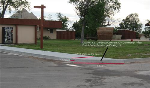 BADL Facility Management Collection: Cedar Pass Lodge - Install ADA Curb Ramps, Rehabilitate Restrooms