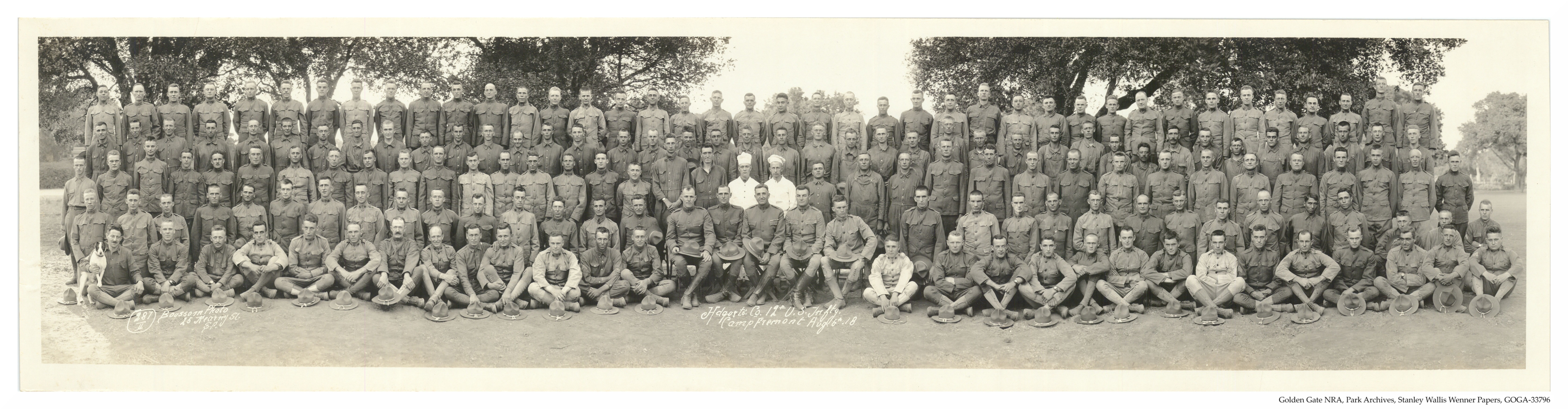 12th Infantry at camp Fremont, California in 1918 