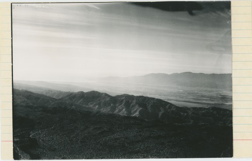 Black and white image of aerial view