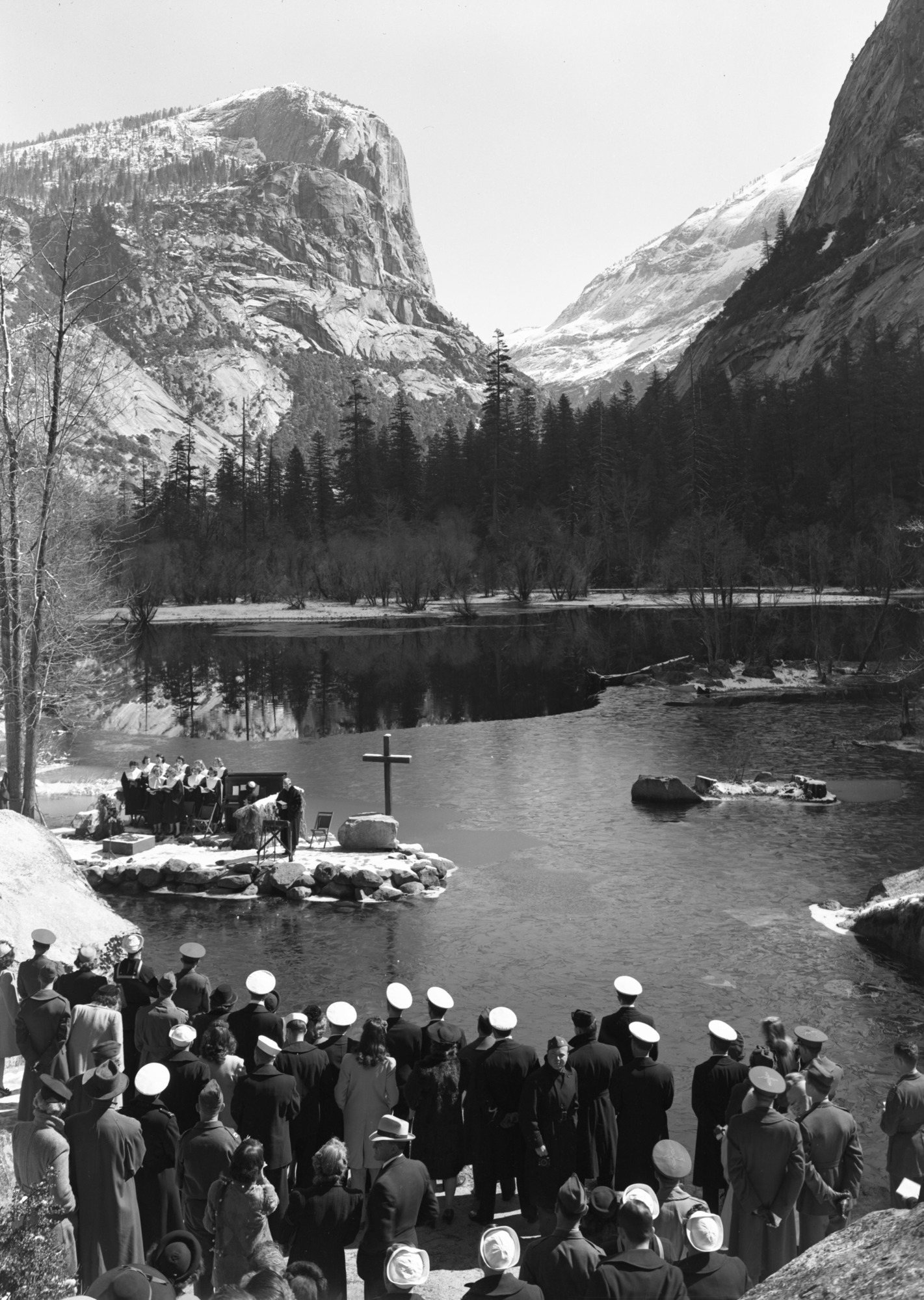 Easter Services at Mirror Lake.