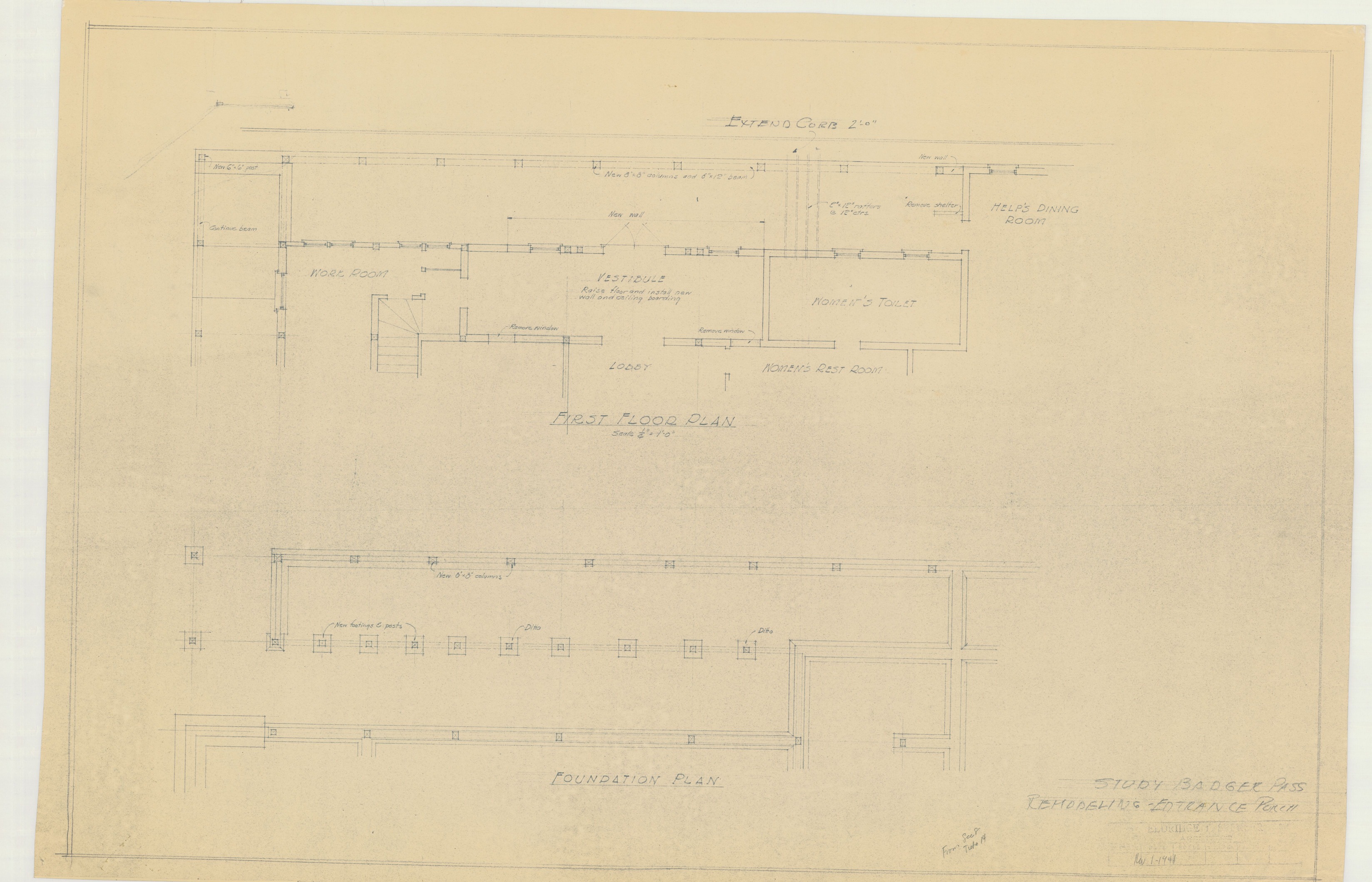 Study Badger Pass Remodeling - Entrance Porch