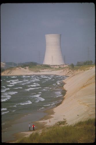 Views at Indiana Dunes National Park with Bailly Nuclear Power Plant Adjoining, Indiana