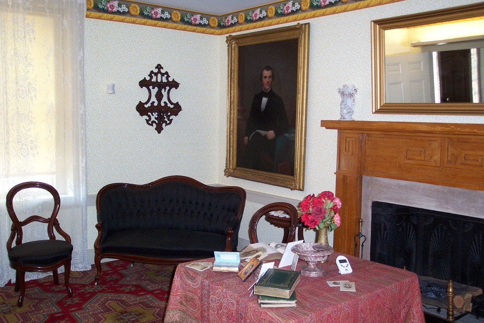Andrew Johnson Parlor with portrait by Samuel Shaver