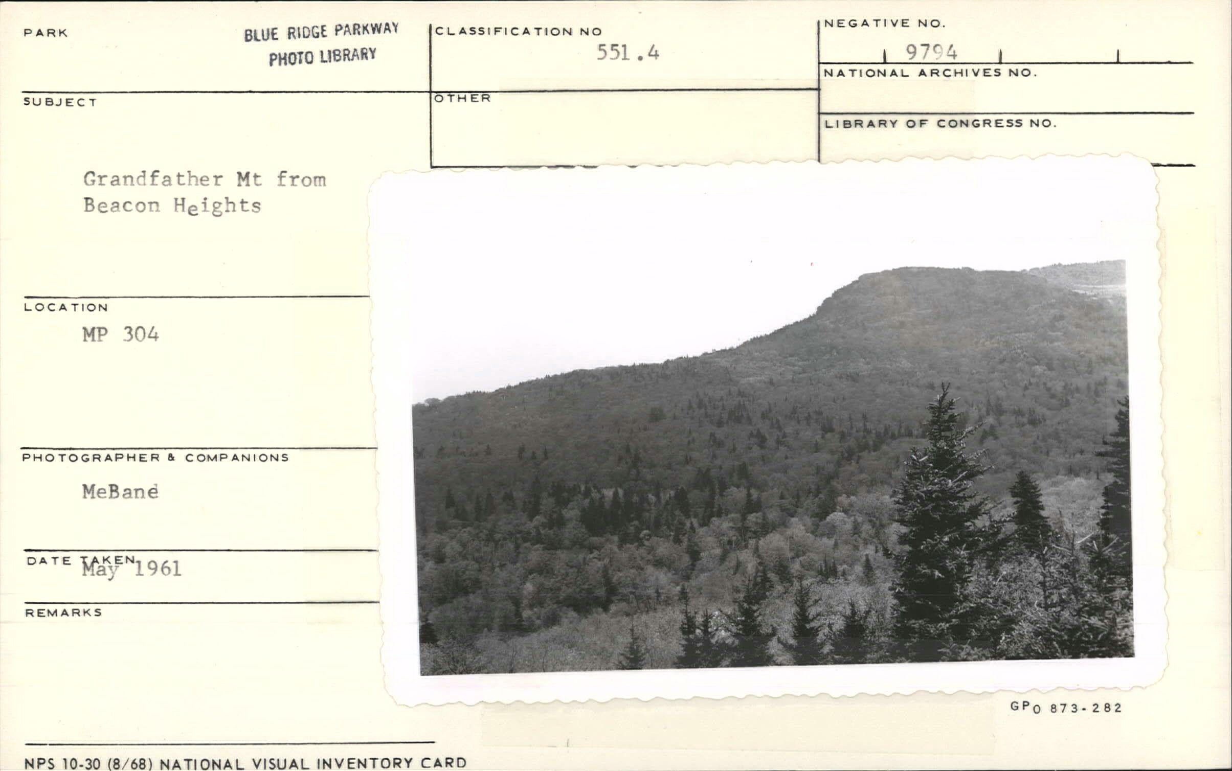 Grandfather Mountain view from Beacon Heights