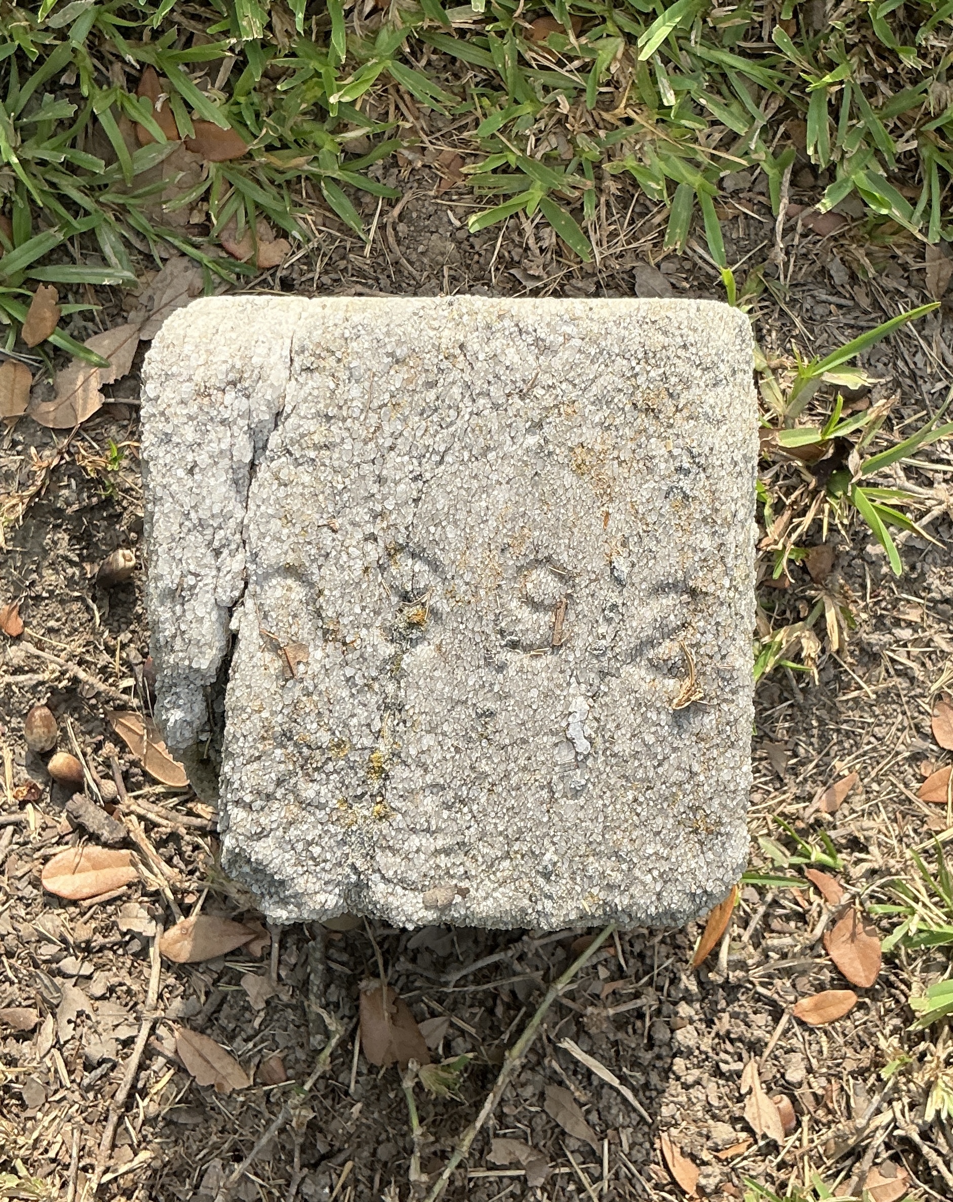 Top of flat marble marker