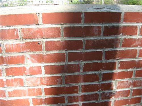 Brick repointing of CCC Entrance Signs at Kennesaw Mountain National Battlefield Park in March 2007