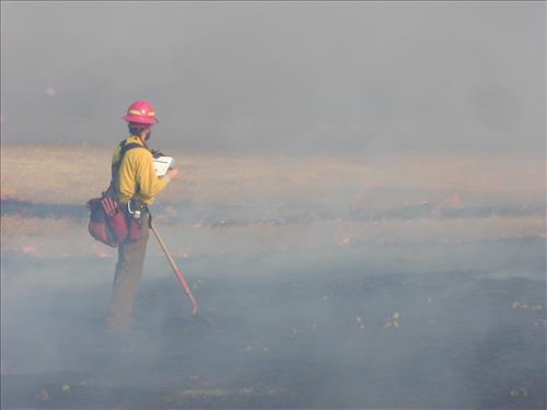 Prescribed burning monitoring at Theodore Roosevelt National Park