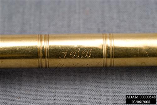 Gold Pencil with Chased Setting from the Adams National Historical Park Collection