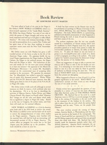 The Aframerican Woman's Journal, Annual Workshop - Convention Issue, 1943