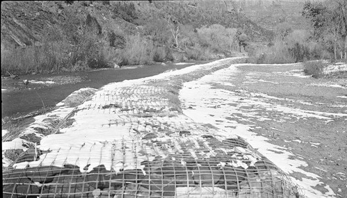 Completed basket dam.