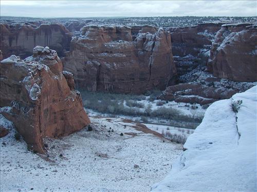 Exotic Species Removal Planning at Canyon de Chelly National Monument, Chinle, AZ - View at Junction Overlook