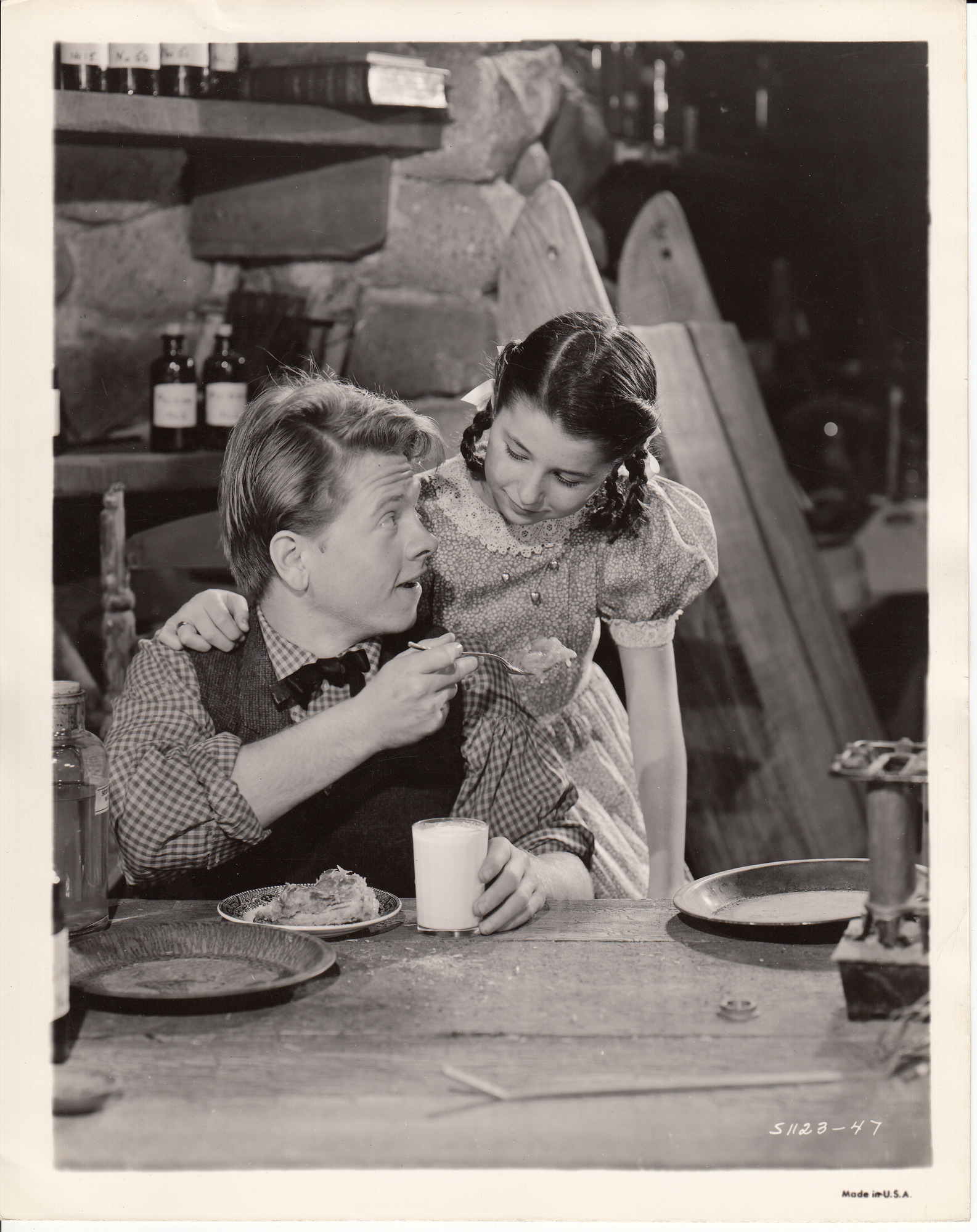 Movie still from "Young Tom Edison" starring Mickey Rooney.