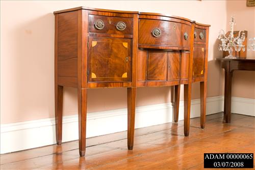 Federal Mahogany and Satinwood Inlaid Sideboard from the Adams National Historical Park Collection