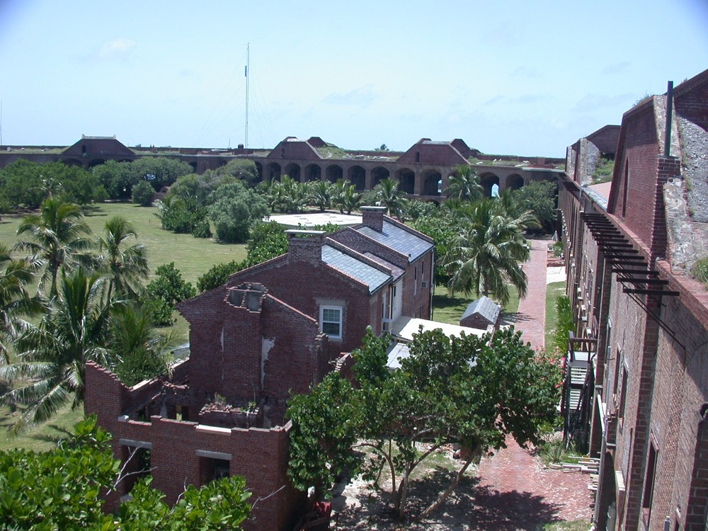 Officers Quarters' ruins still stand in this historic fort.