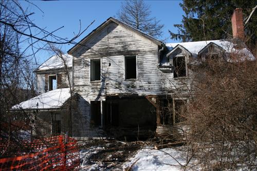 Hamilton/Minard House during demolition --- Winter 2013