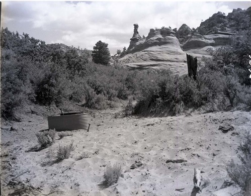 450-gallon water tank on Section 16, T 40 S, R 11 W, SE 1/4 SE -- on state land in Kolob area.
