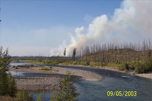 Smoke from Wedge Fire, Glacier National Park