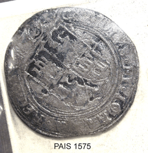 A four-real piece of the late series minted between 1542-1572