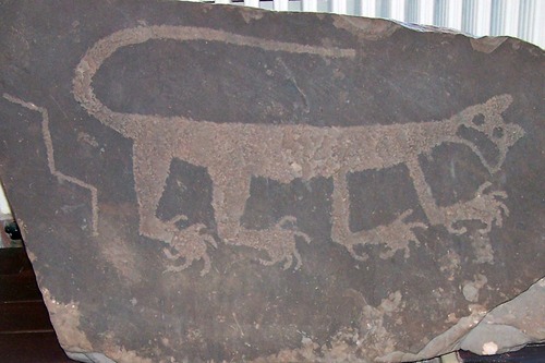 Mountain Lion Petroglyph, Painted Desert Inn National Historic Landmark, Petrified Forest National Park