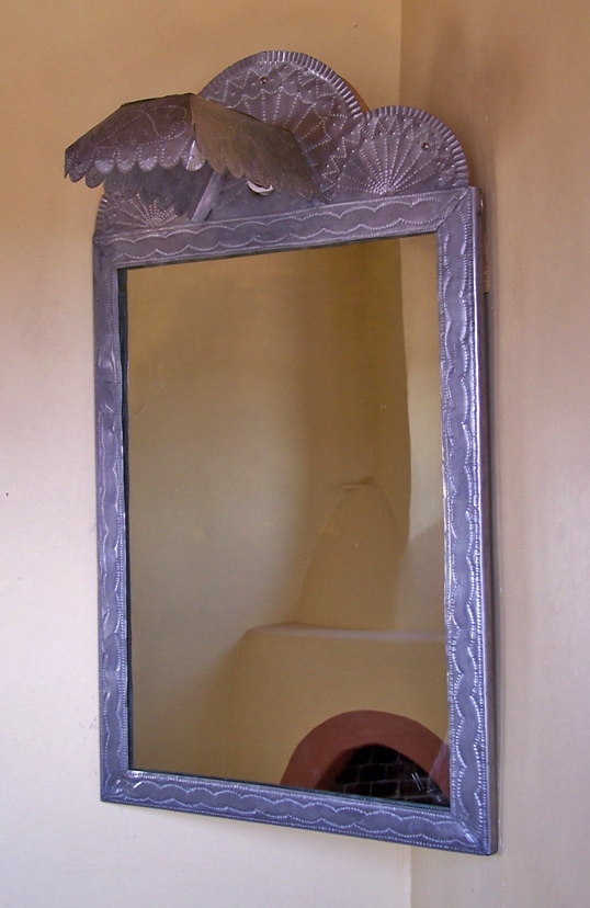 CCC Punched Tin Mirror, Guest Room, Painted Desert Inn National Historic Landmark, Petrified Forest National Park