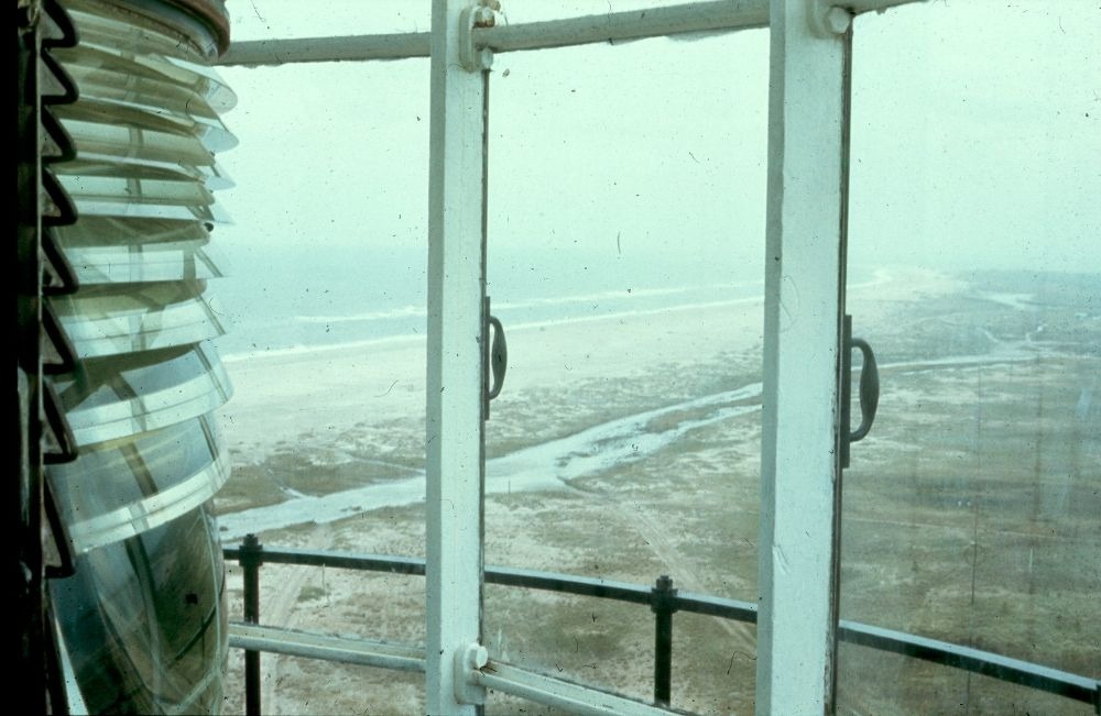 fresnel lens in lantern room 1975