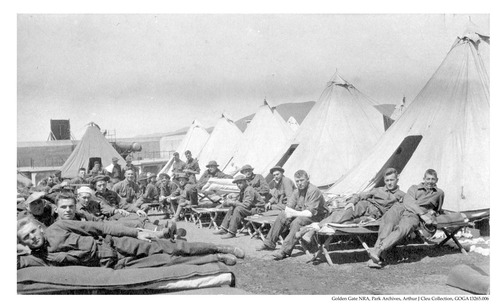 Troops Resting at Fort Scott