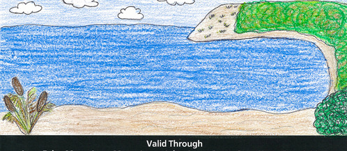 Child's drawing of Sleeping Bear Dunes scene