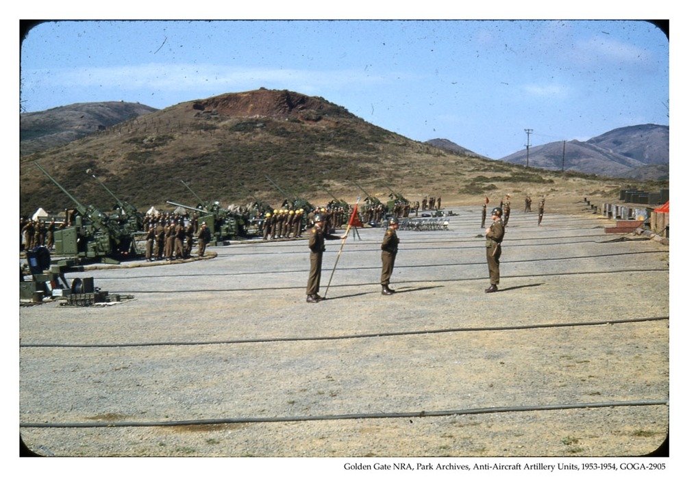 Soldiers on the field at Fort Cronkhite