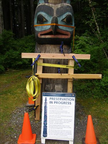Totem Preservation at Sitka National Historical Park in August 2013