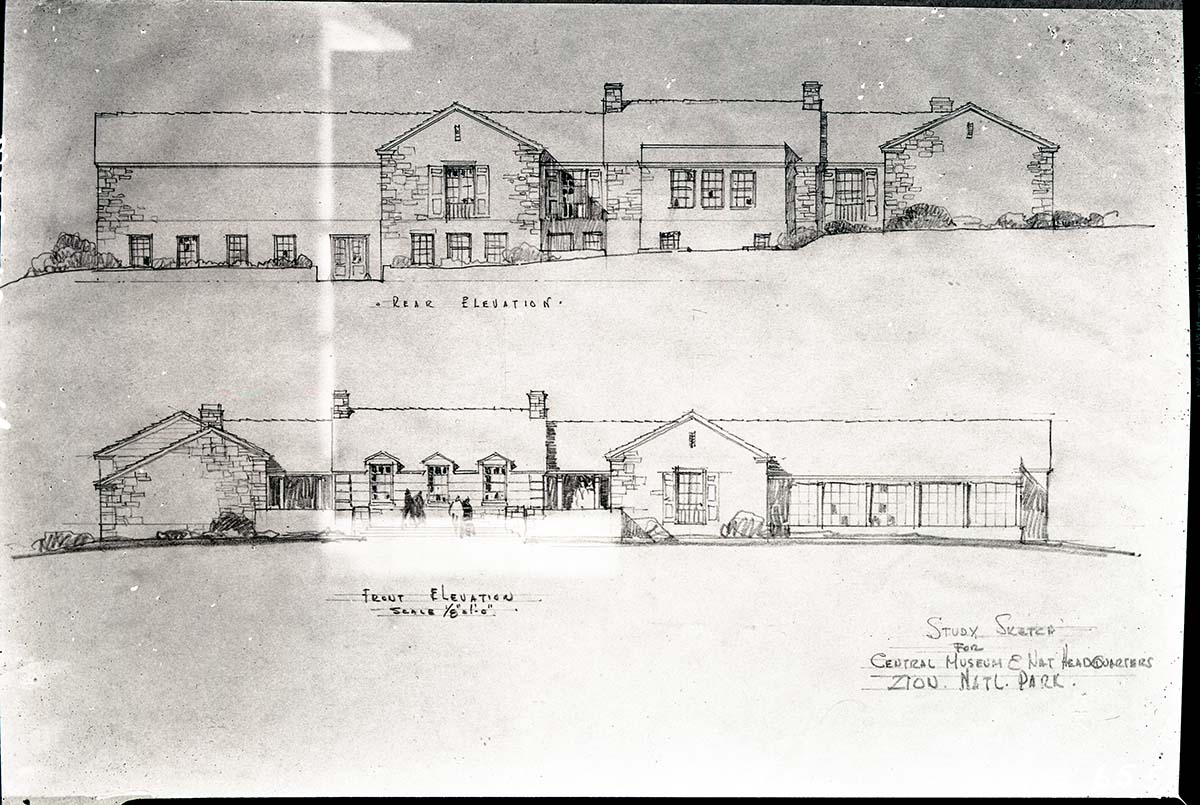 Study sketch for the central museum and headquarters.