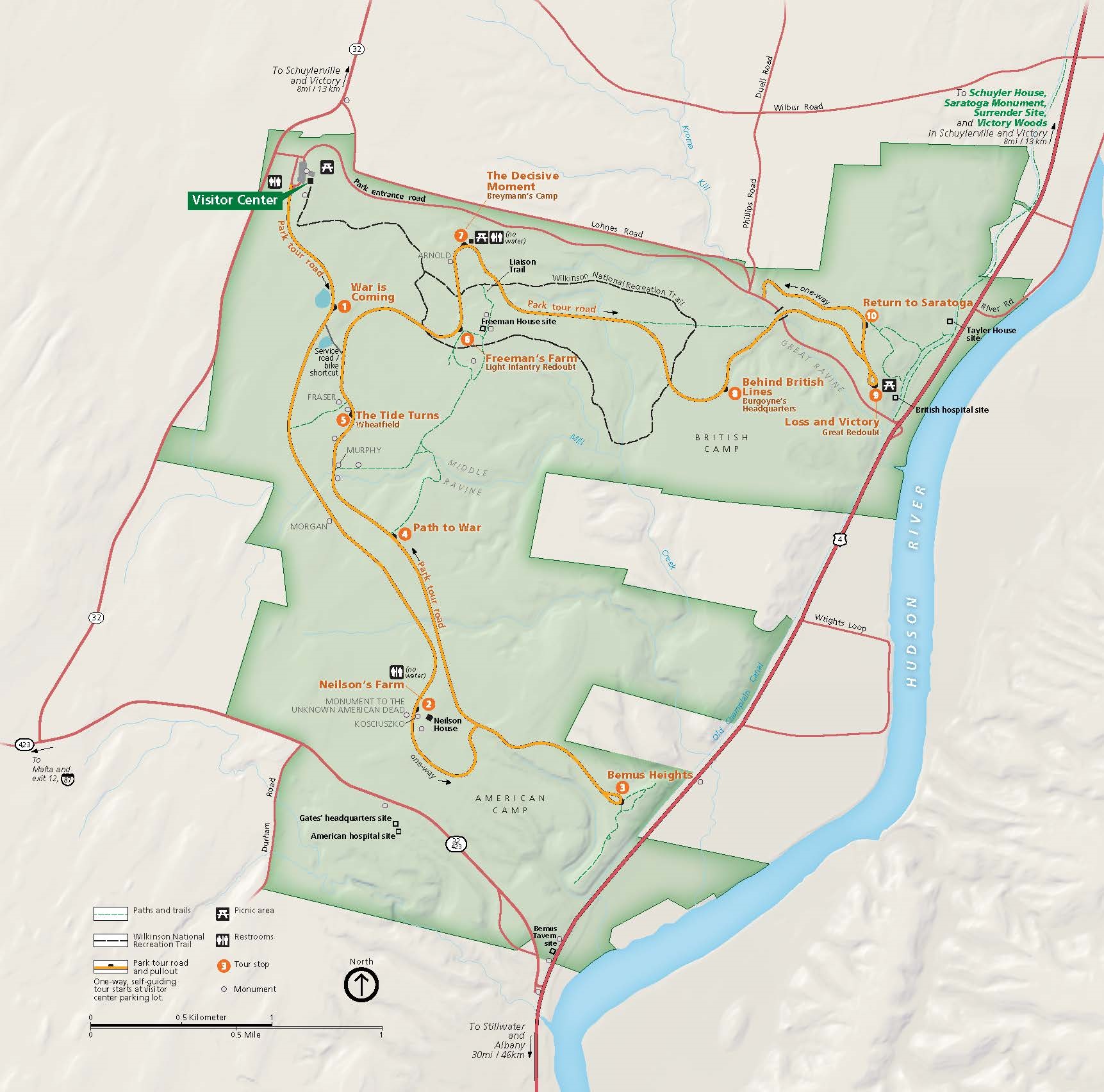 Saratoga National Historical Park Map