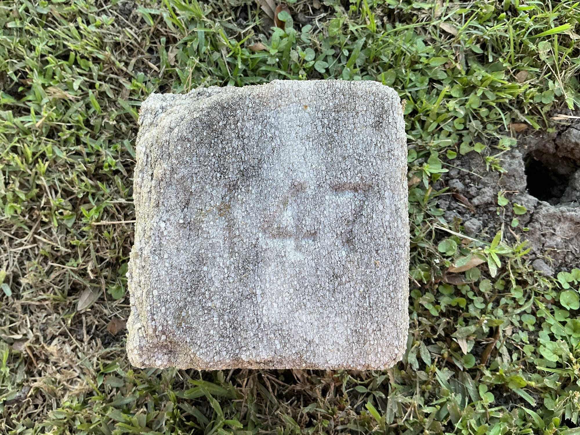 Top of flat marble marker