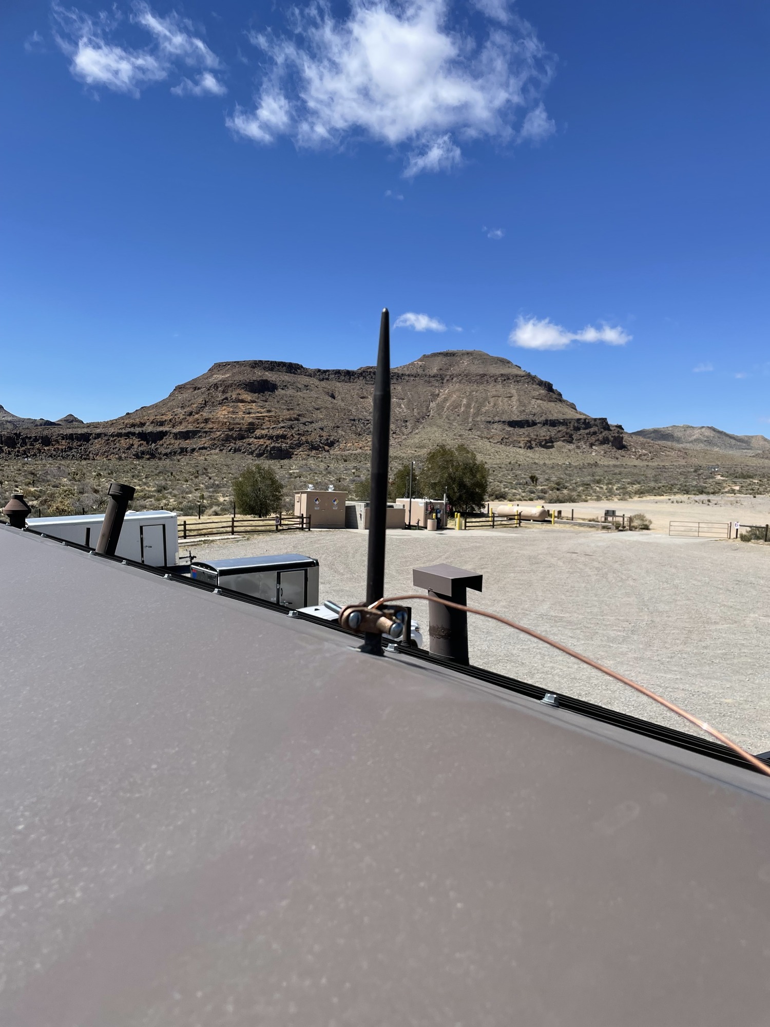 Existing NTRIP base station antenna mount at MOJA. 